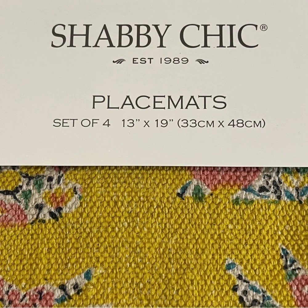 Shabby Chic Easter Bunny Set of Placemats Home Holiday Festive